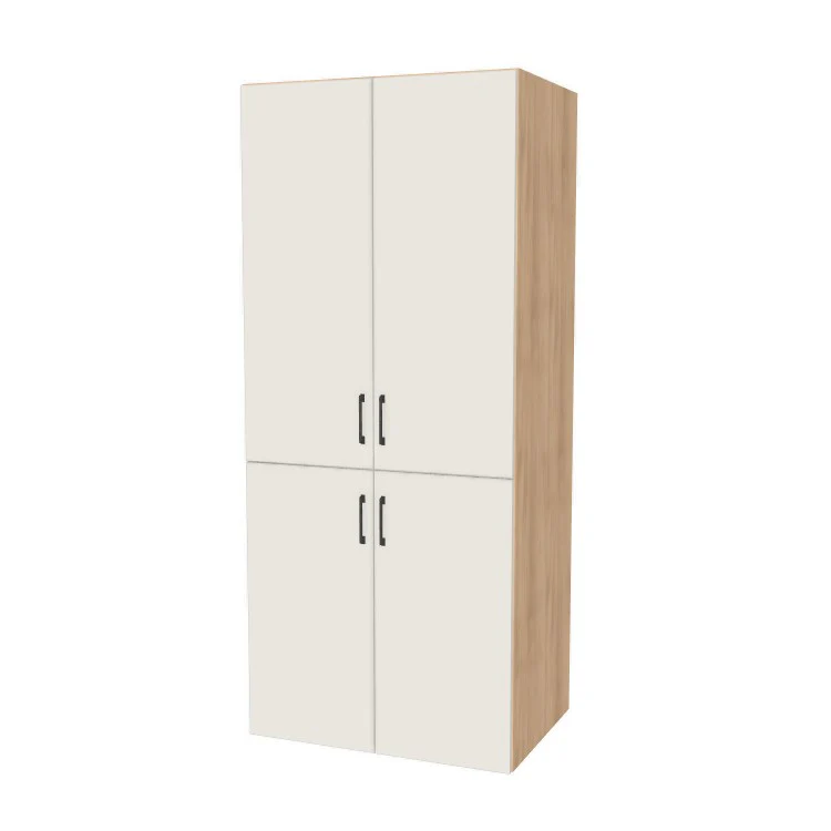 35" Wide Tall Pantry Cabinet - (Hardrock Maple Melamine Boxes - Flat Panel Doors) 24 D