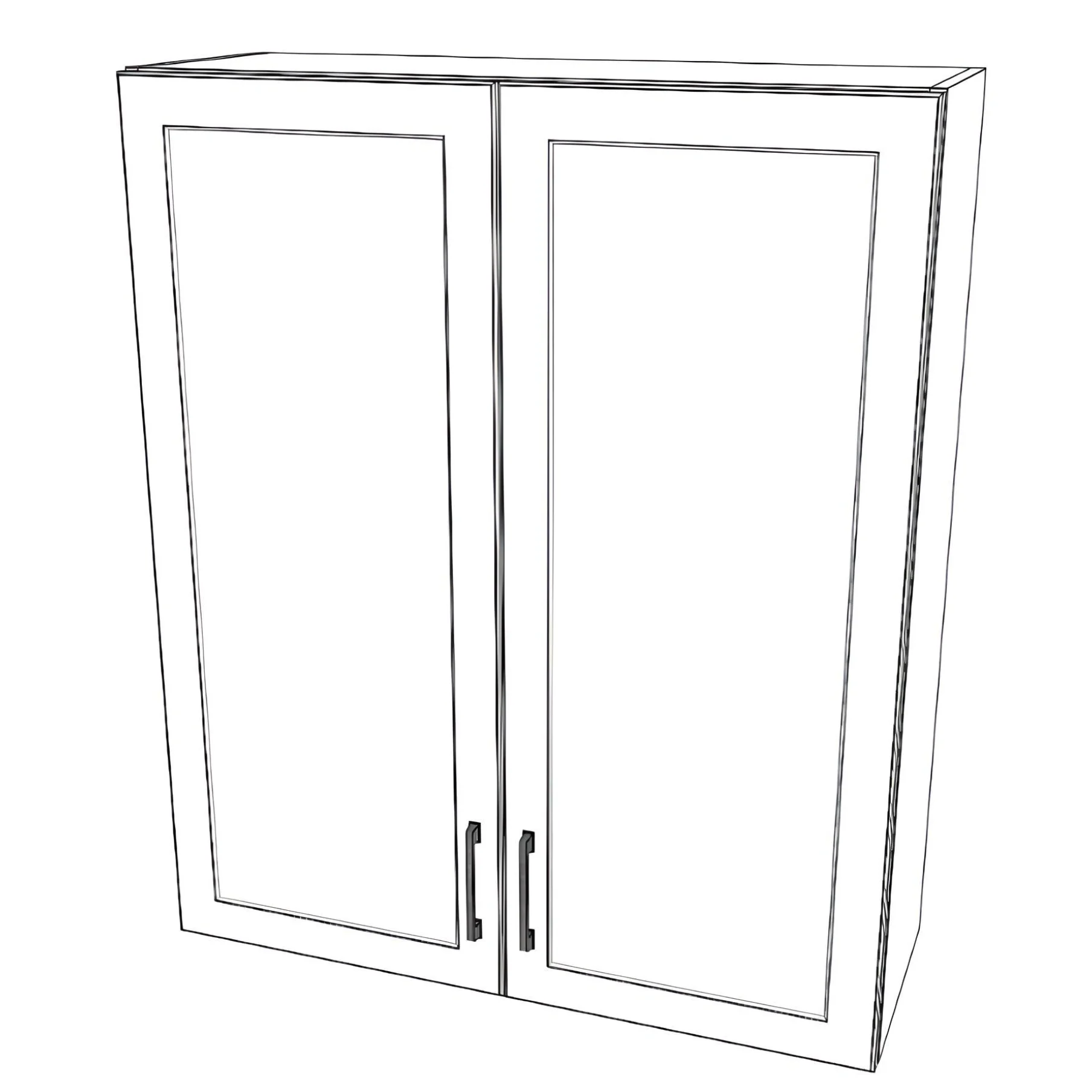 35" Wide x 42" High Wall Cabinet - Painted Doors