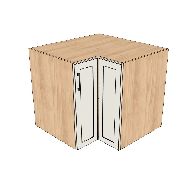 35x35" L Shape Base Corner Cabinet - (Hardrock Maple Melamine Boxes - Painted Doors)