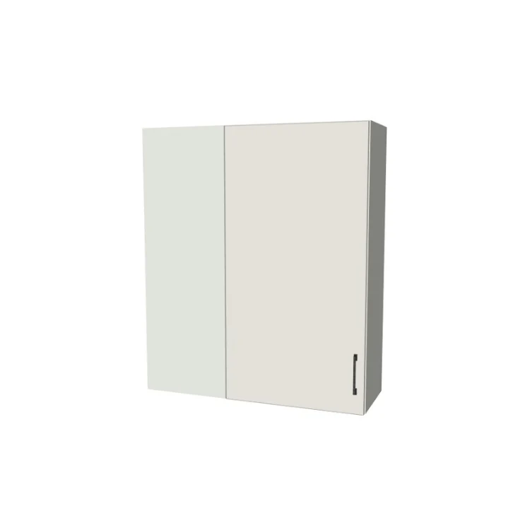36" Wide 42" High Blind Corner Wall Cabinet - Door on Right/Left Side - (White Melamine Boxes - Flat Panel Doors)