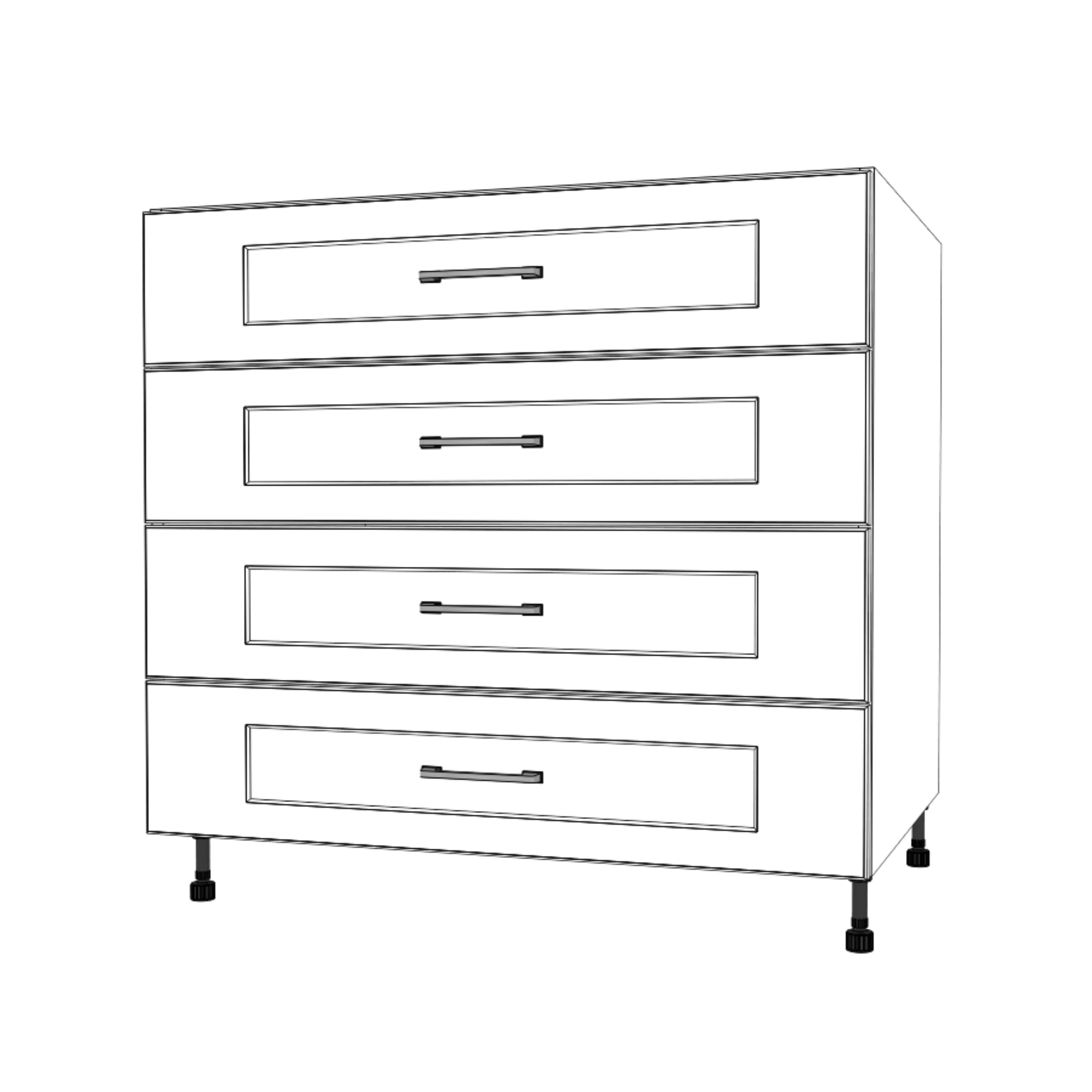36" Wide Drawer Cabinet - Painted Doors - Image 3