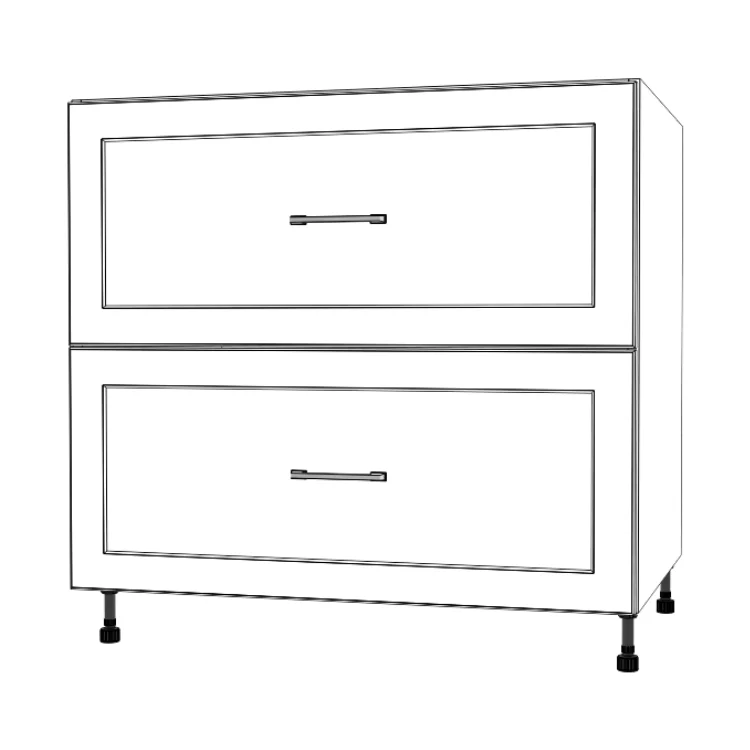 36" Wide Drawer Cabinet - Painted Doors - Image 5