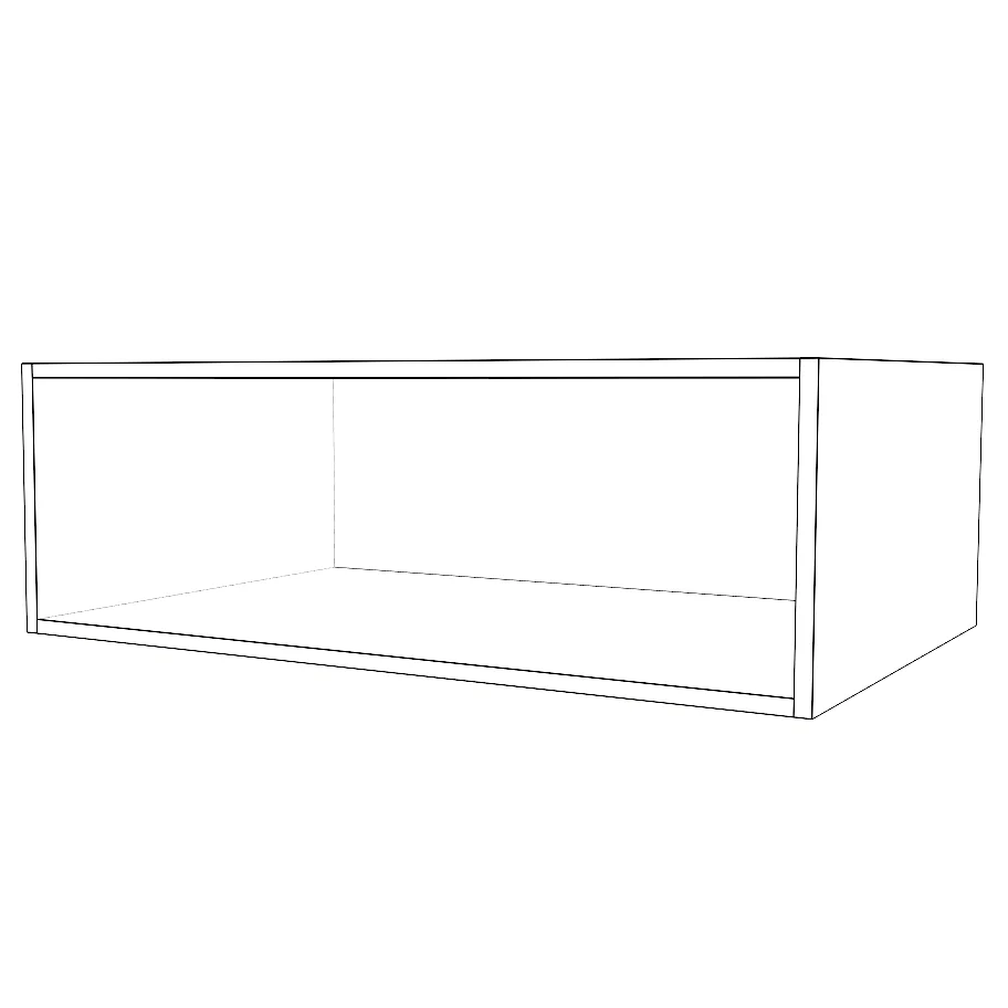 36" Wide x 12" High x 24" Deep Fridge Cabinet - Thermofoil Doors - Image 2