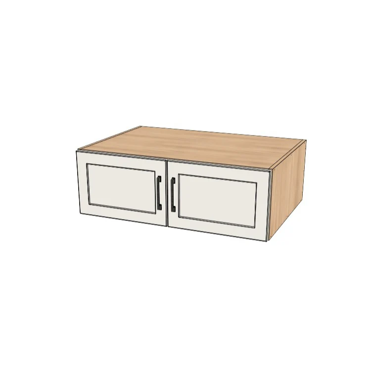 36" Wide x 12" High x 24" Deep Fridge/Stove Cabinet - (Hardrock Maple Melamine Boxes - Thermofoil Doors)