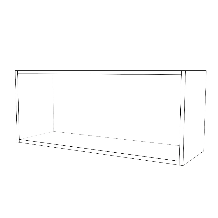 36" Wide x 15" High Fridge Cabinet - Thermofoil Doors - Image 2