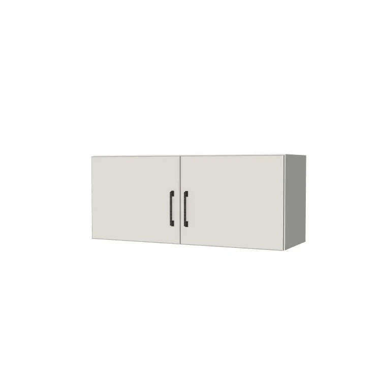 36" Wide x 15" High Fridge/Stove Cabinet - (White Melamine Boxes - Flat Panel Doors)