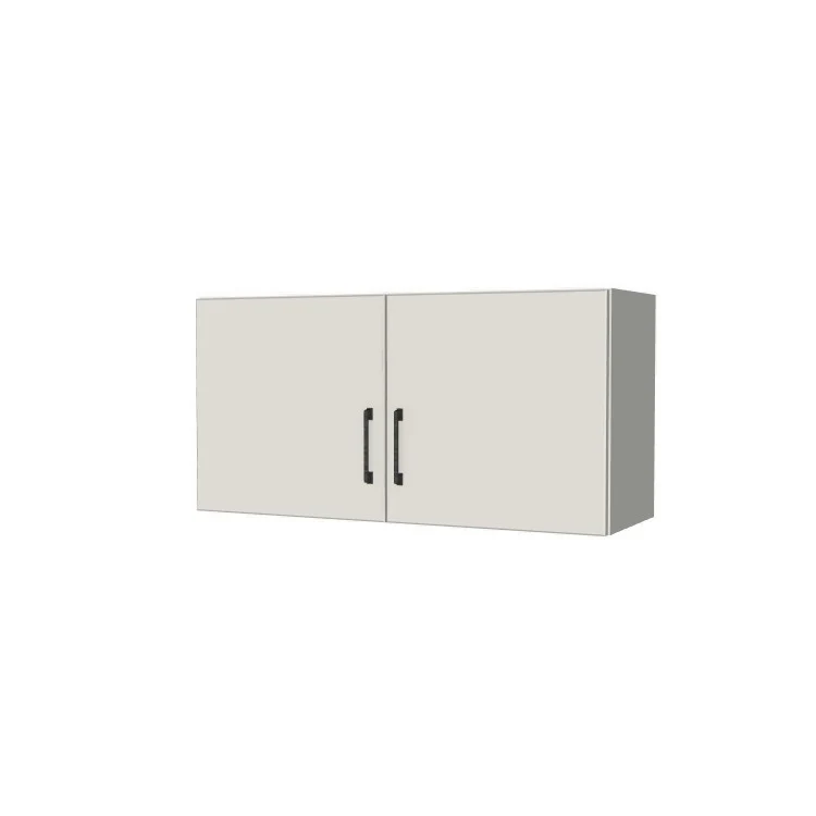 36" Wide x 18" High Fridge/Stove Cabinet - (White Melamine Boxes - Flat Panel Doors)