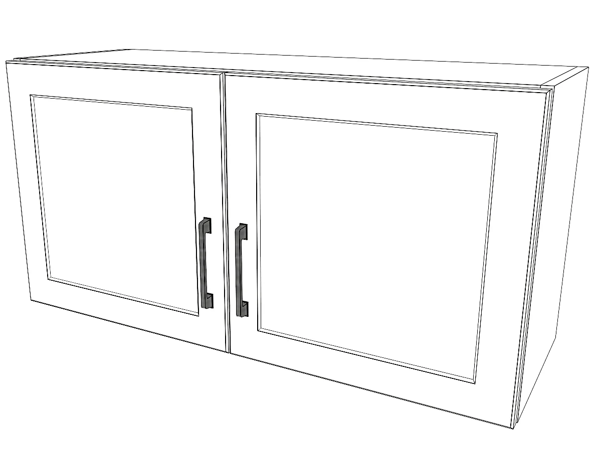 36" Wide x 18" High Stove Cabinet - Thermofoil Doors