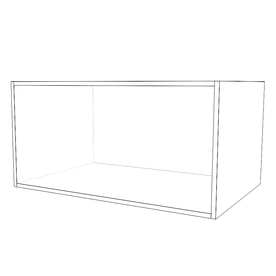 36" Wide x 18" High x 24" Deep Fridge Cabinet - Thermofoil Doors - Image 2