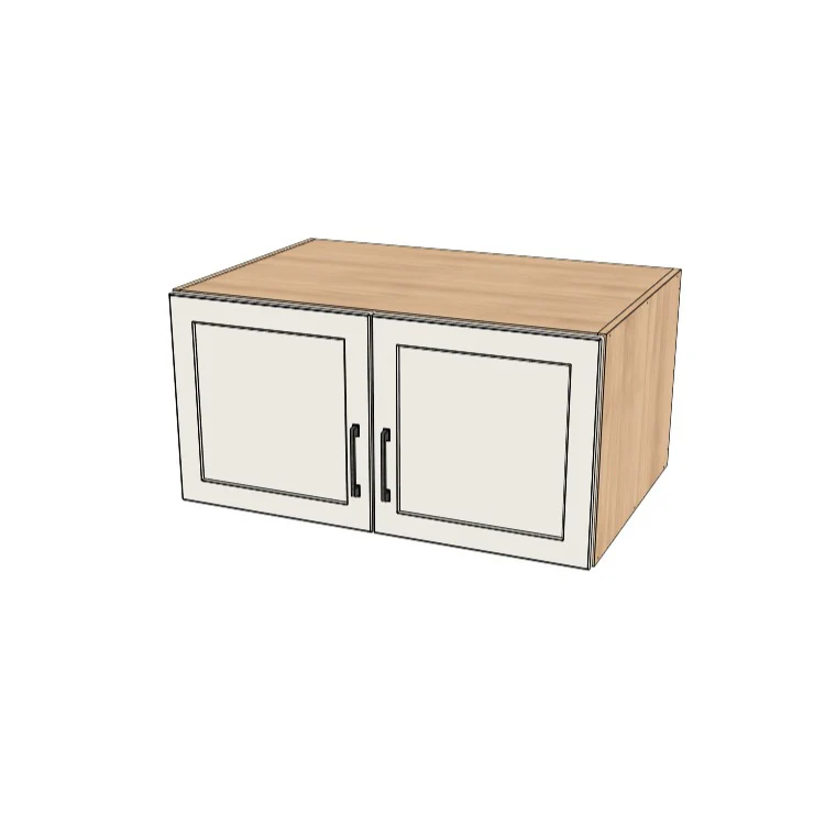 36" Wide x 18" High x 24" Deep Fridge/Stove Cabinet - (Hardrock Maple Melamine Boxes - Painted Doors)