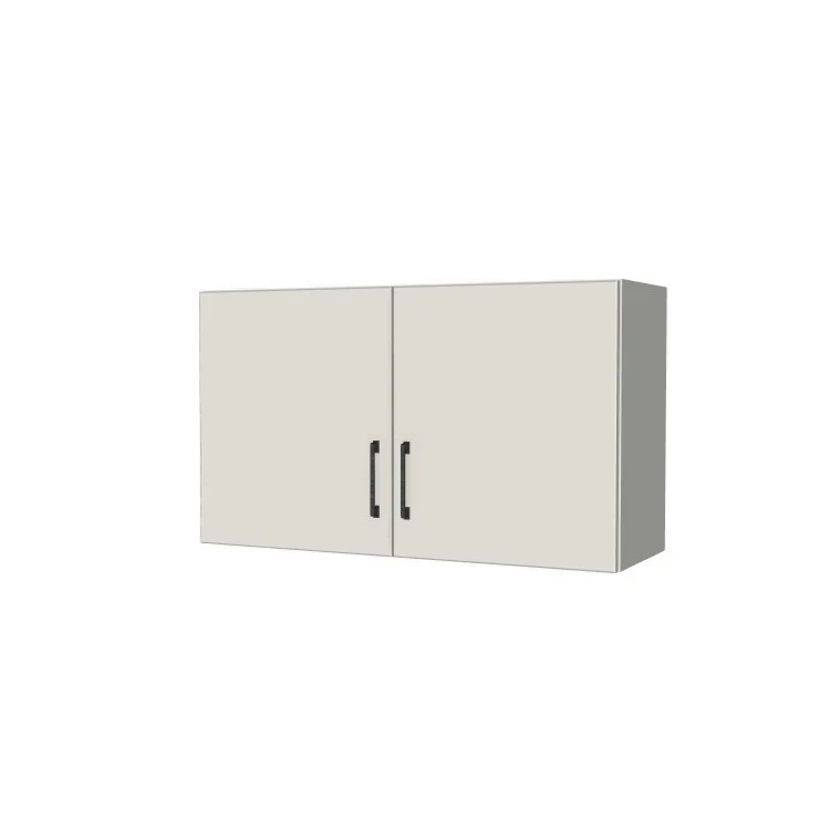 36" Wide x 21" High Fridge/Stove Cabinet - (White Melamine Boxes - Flat Panel Doors)