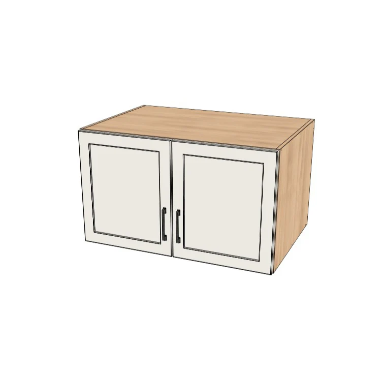 36" Wide x 21" High x 24" Deep Fridge/Stove Cabinet - (Hardrock Maple Melamine Boxes - Thermofoil Doors)