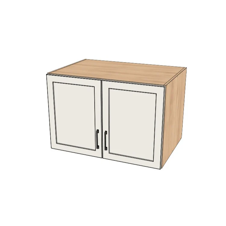 36" Wide x 24" High x 24" Deep Fridge/Stove Cabinet - (Hardrock Maple Melamine Boxes - Thermofoil Doors)
