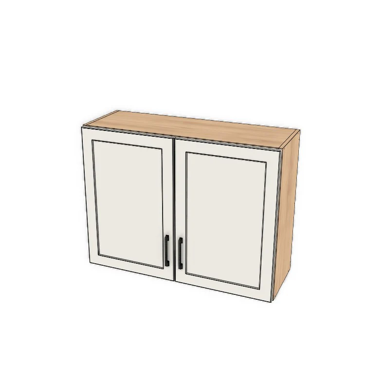 36" Wide x 27" High Fridge/Stove Cabinet - (Hardrock Maple Melamine Boxes - Thermofoil Doors)