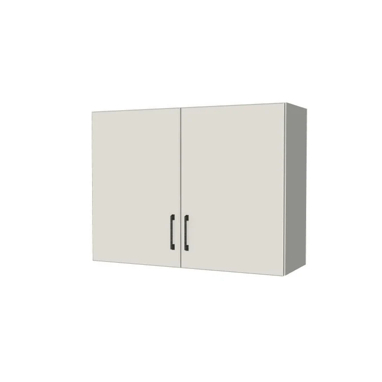 36" Wide x 27" High Fridge/Stove Cabinet - (White Melamine Boxes - Flat Panel Doors)