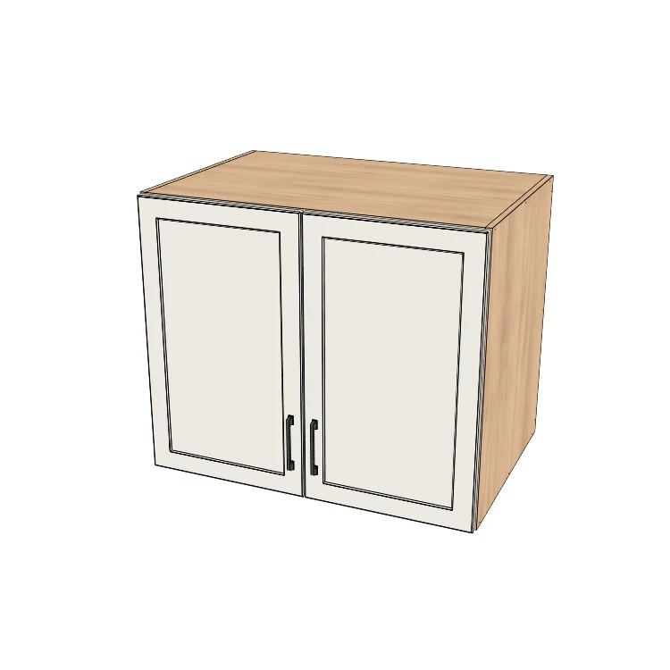 36" Wide x 30" High x 24" Deep Fridge/Stove Cabinet - (Hardrock Maple Melamine Boxes - Thermofoil Doors)