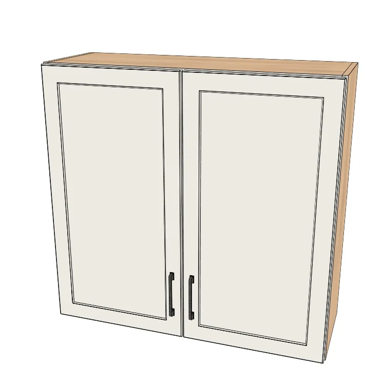 36" Wide x 34" High Wall Cabinet - (Ply Wood Boxes - Thermofoil Doors)