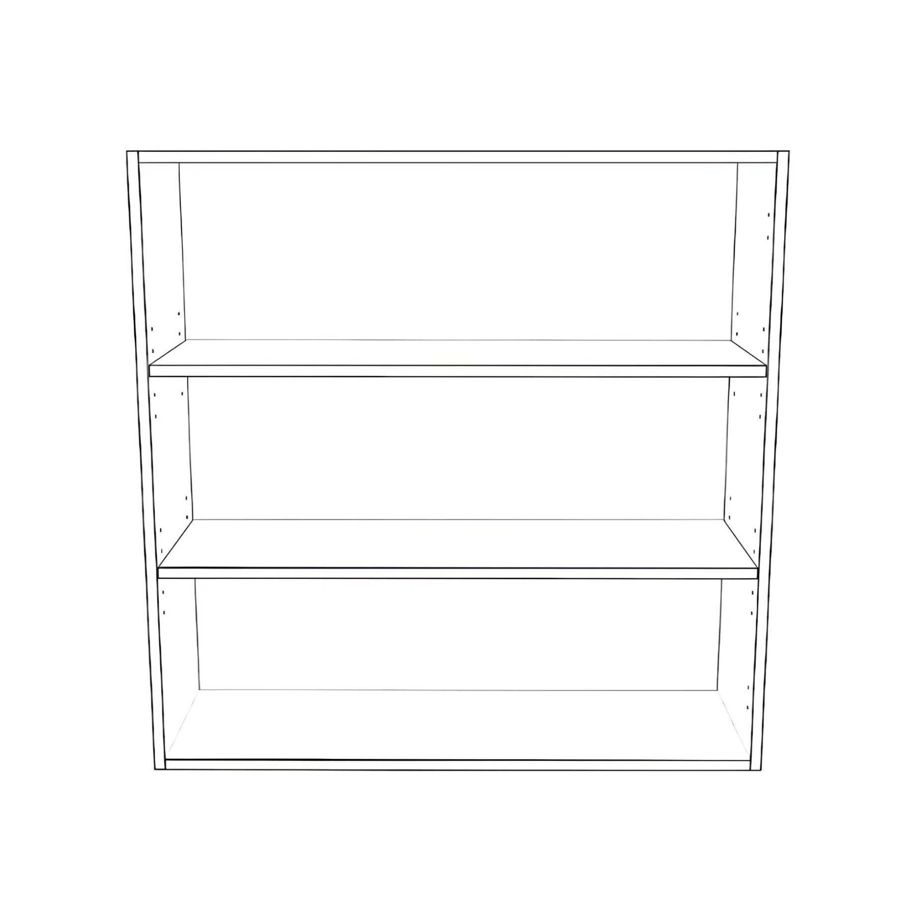 36" Wide x 36" High Wall Cabinet - Thermofoil Doors - Image 2