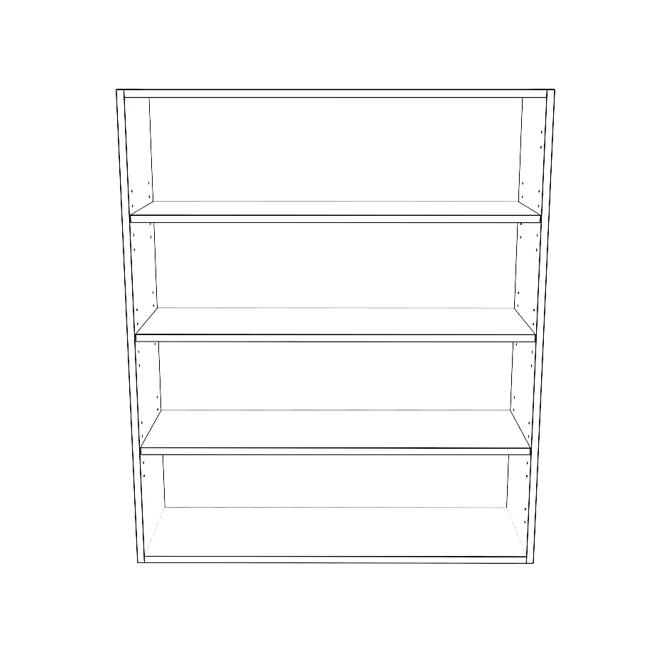 36" Wide x 42" High Wall Cabinet - Painted Doors - Image 2