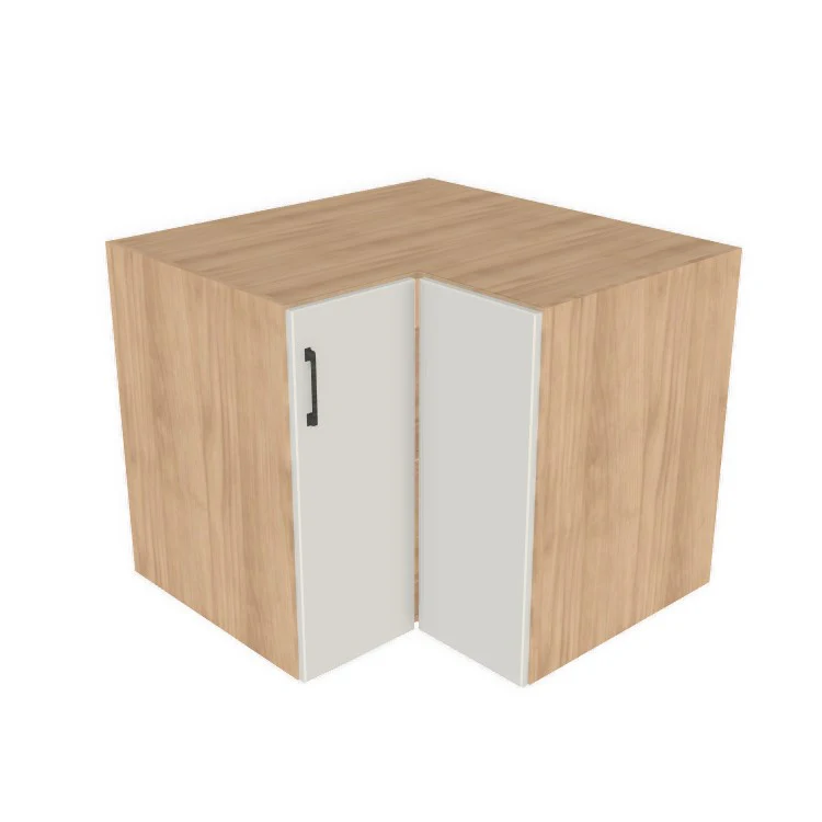 37x37" L Shape Base Corner Cabinet - (Hardrock Maple Melamine Boxes - Flat Panel Doors)
