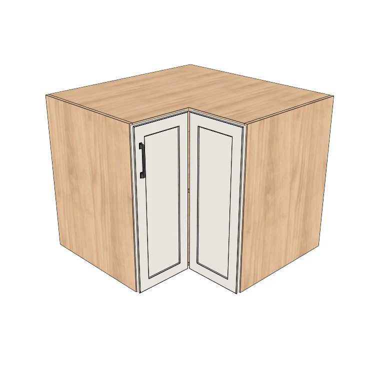 37x37" L Shape Base Corner Cabinet - (Hardrock Maple Melamine Boxes - Thermofoil Doors)