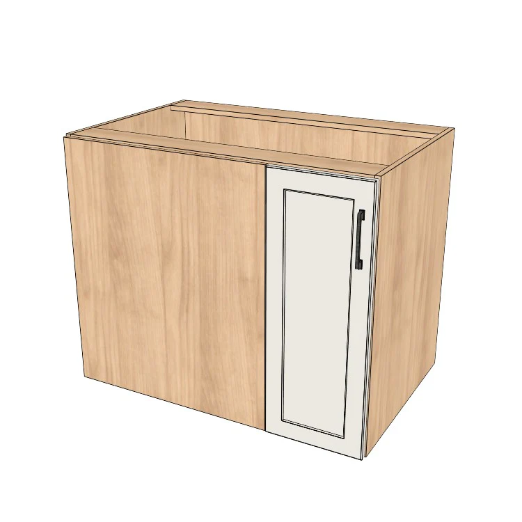 38" Blind Corner Base Cabinet - Door on Right/Left Side - (Ply Wood Boxes - Thermofoil Doors) - Image 2