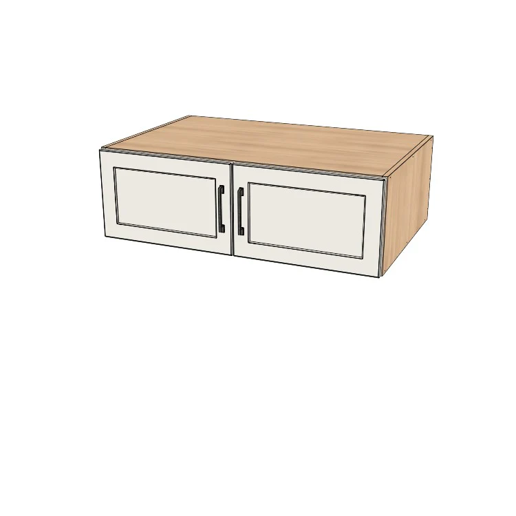38" Wide x 12" High x 24" Deep Fridge/Stove Cabinet - (Hardrock Maple Melamine Boxes - Painted Doors)