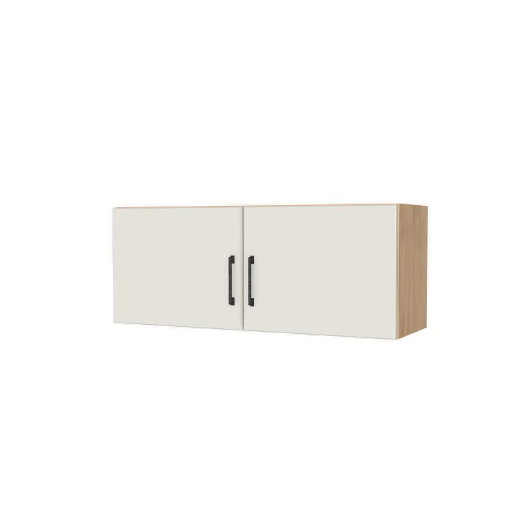 38" Wide x 15" High Fridge/Stove Cabinet - (Hardrock Maple Melamine Boxes - Flat Panel Doors)