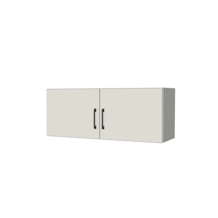 38" Wide x 15" High Fridge/Stove Cabinet - (White Melamine Boxes - Flat Panel Doors)