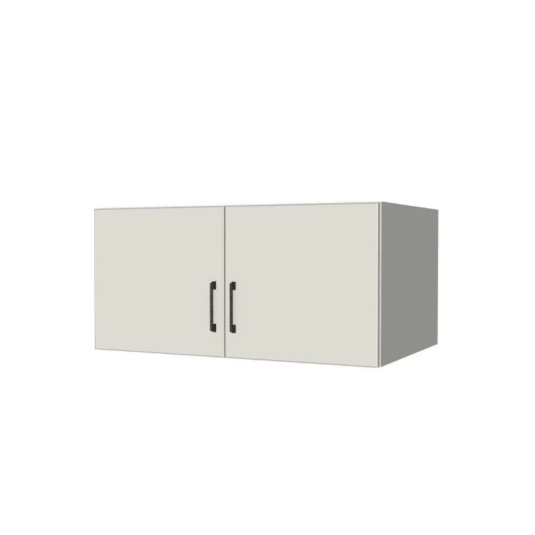 38" Wide x 18" High x 24" Deep Fridge/Stove Cabinet - (White Melamine Boxes - Flat Panel Doors)