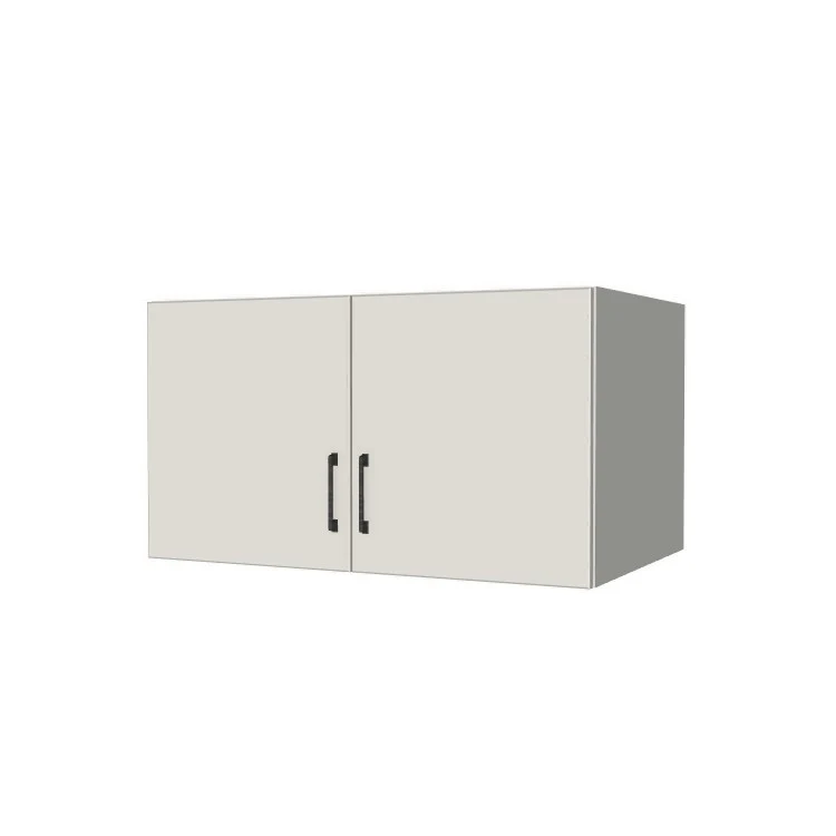 38" Wide x 21" High x 24" Deep Fridge/Stove Cabinet - (White Melamine Boxes - Flat Panel Doors)