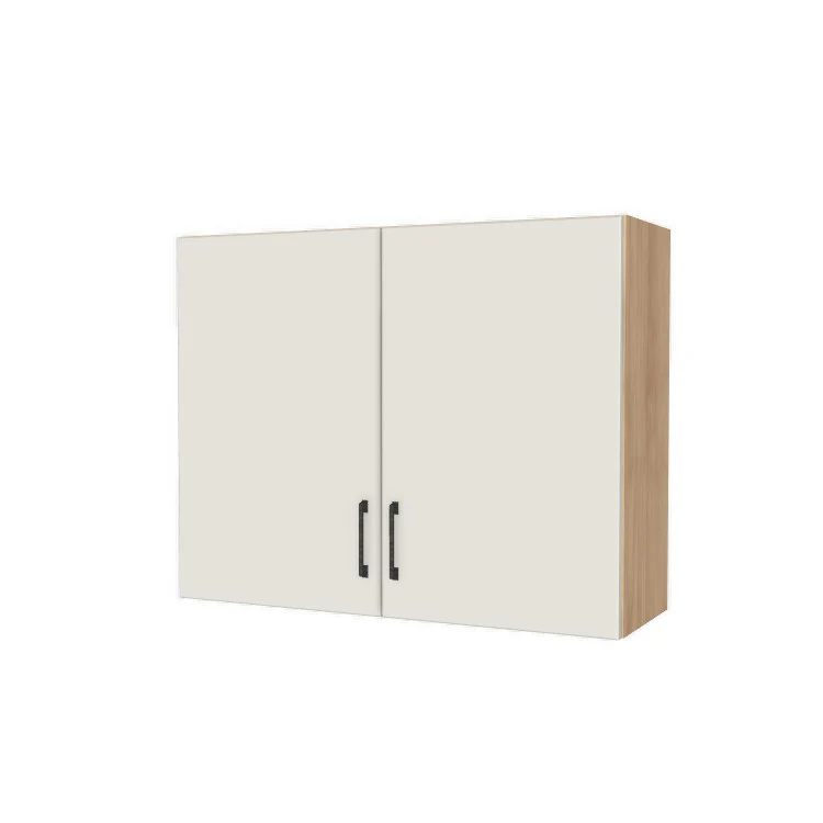 38" Wide x 30" High Fridge/Stove Cabinet - (Hardrock Maple Melamine Boxes - Flat Panel Doors)