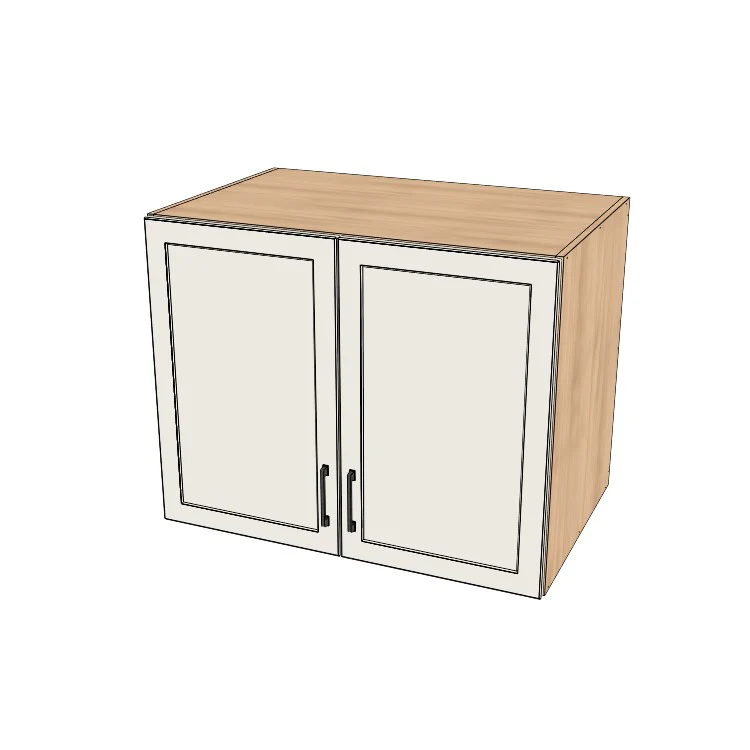 38" Wide x 30" High x 24" Deep Fridge/Stove Cabinet - (Hardrock Maple Melamine Boxes - Painted Doors)