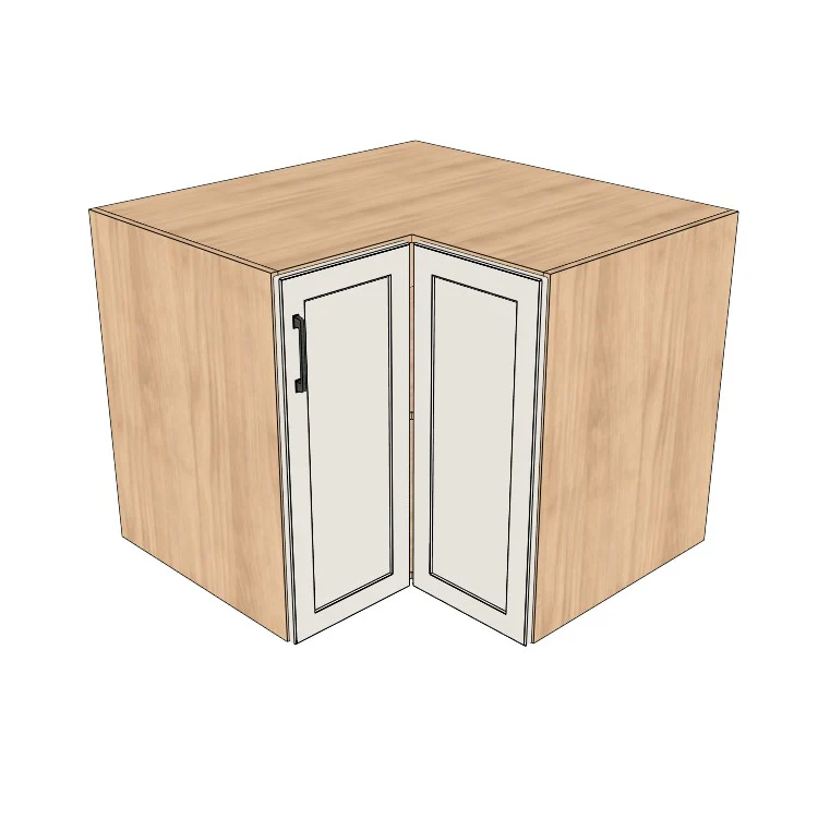 38x38" L Shape Base Corner Cabinet - (Hardrock Maple Melamine Boxes - Thermofoil Doors)