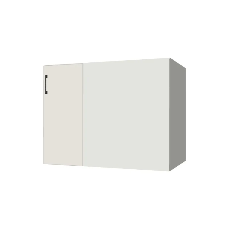 40" Blind Corner Base Cabinet - Door on Right/Left Side - (White Melamine Boxes - Flat Panel Doors)