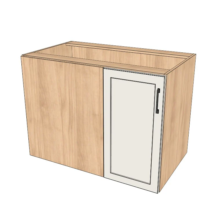 42" Blind Corner Base Cabinet - Door on Right/Left Side - (Ply Wood Boxes - Painted Doors) - Image 2