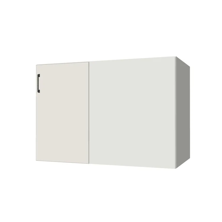 45" Blind Corner Base Cabinet - Door on Right/Left Side - (White Melamine Boxes - Flat Panel Doors)