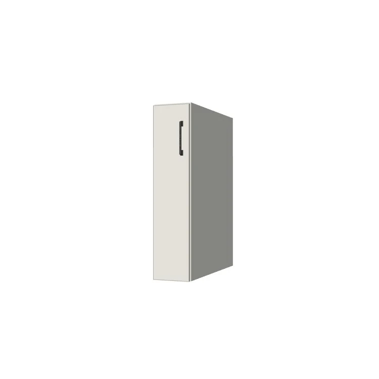 7" Wide Base Cabinet - (White Melamine Boxes - Flat Panel Doors)