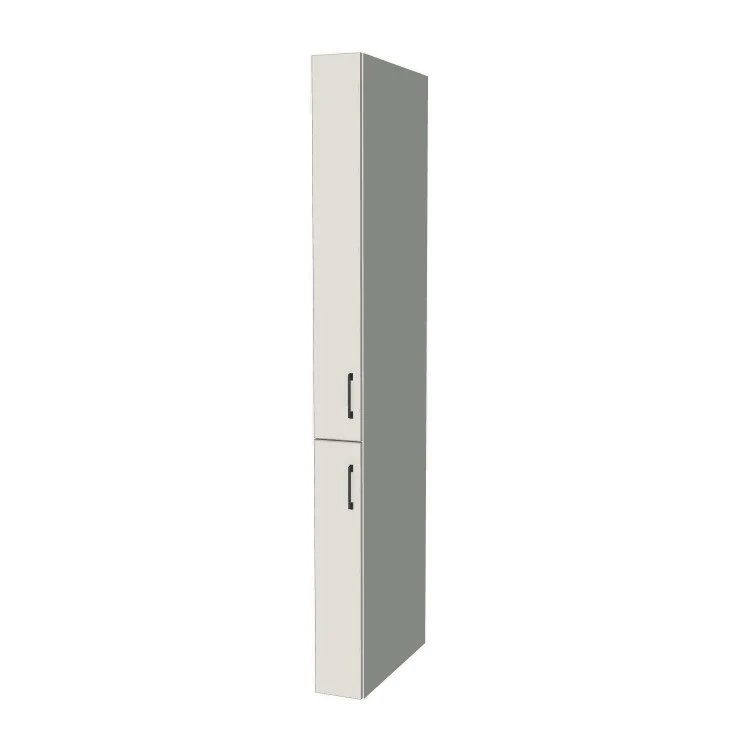 7" Wide Tall Pantry Cabinet - (White Melamine Boxes - Flat Panel Doors) 24 D