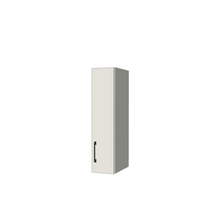 7" Wide x 30" High Wall Cabinet - (White Melamine Boxes - Flat Panel Doors)