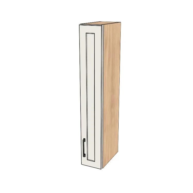 7" Wide x 42" High Wall Cabinet - (Hardrock Maple Melamine Boxes - Thermofoil Doors)