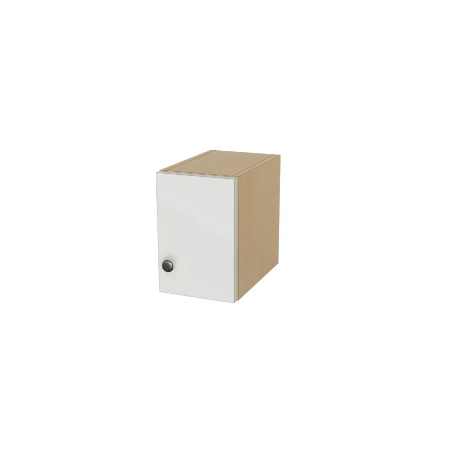 8" Wide x 12" High Wall Cabinet - (Hardrock Maple Boxes - Flat Panel Doors)