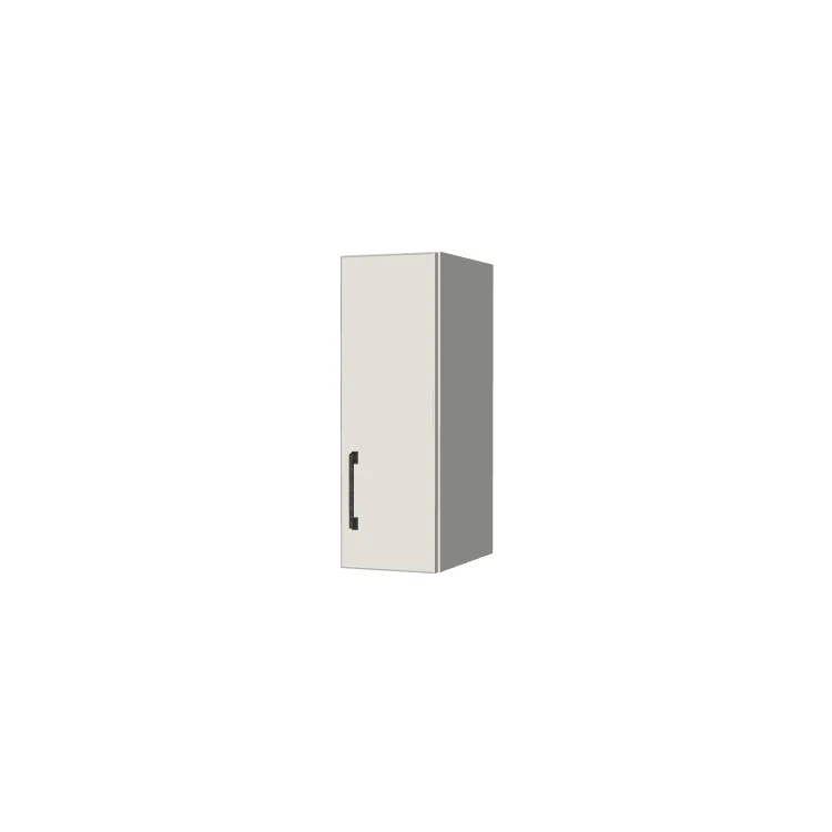 8" Wide x 24" High Wall Cabinet - (White Melamine Boxes - Flat Panel Doors)