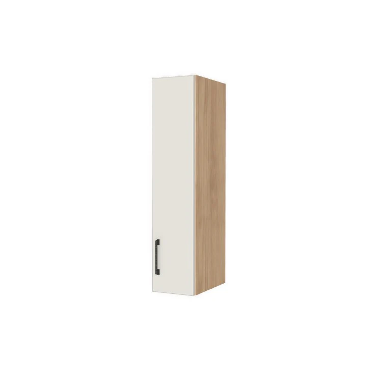 8" Wide x 36" High Wall Cabinet - (Hardrock Maple Melamine Boxes - Flat Panel Doors)
