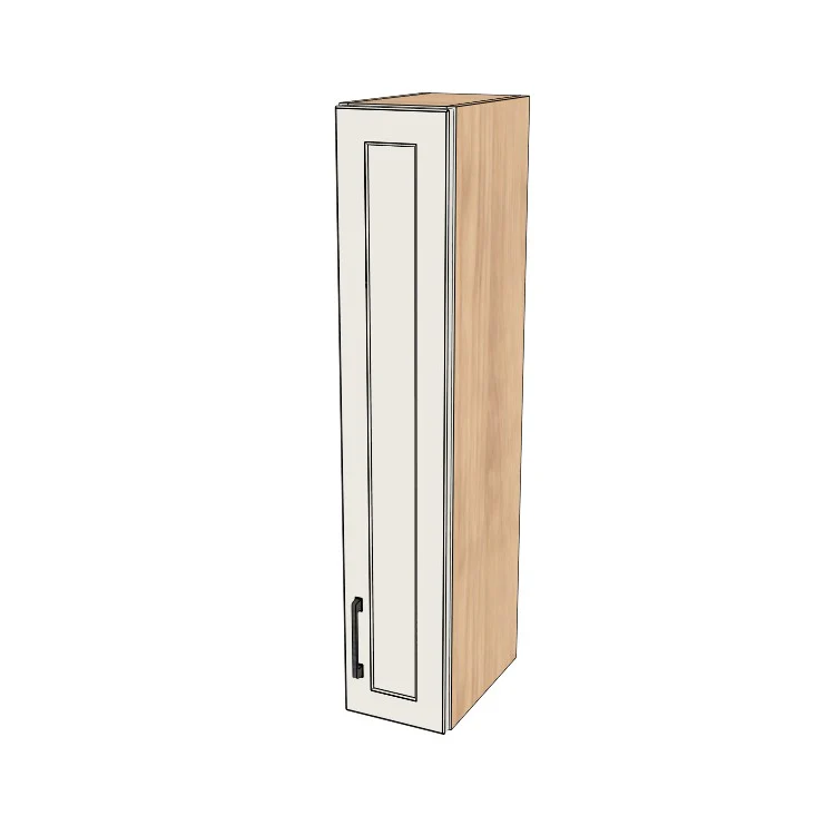8" Wide x 42" High Wall Cabinet - (Hardrock Maple Melamine Boxes - Painted Doors)