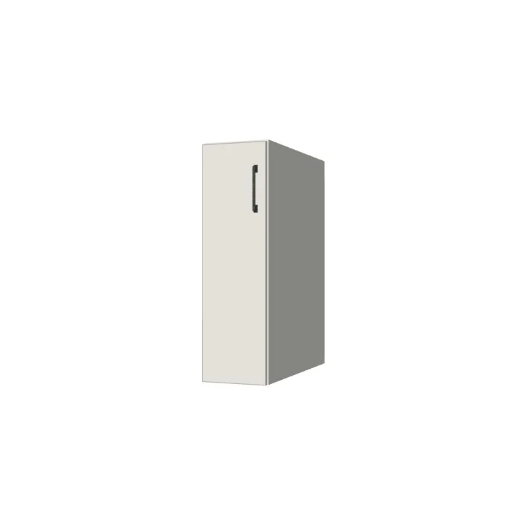 9" Wide Base Cabinet - (White Melamine Boxes - Flat Panel Doors)
