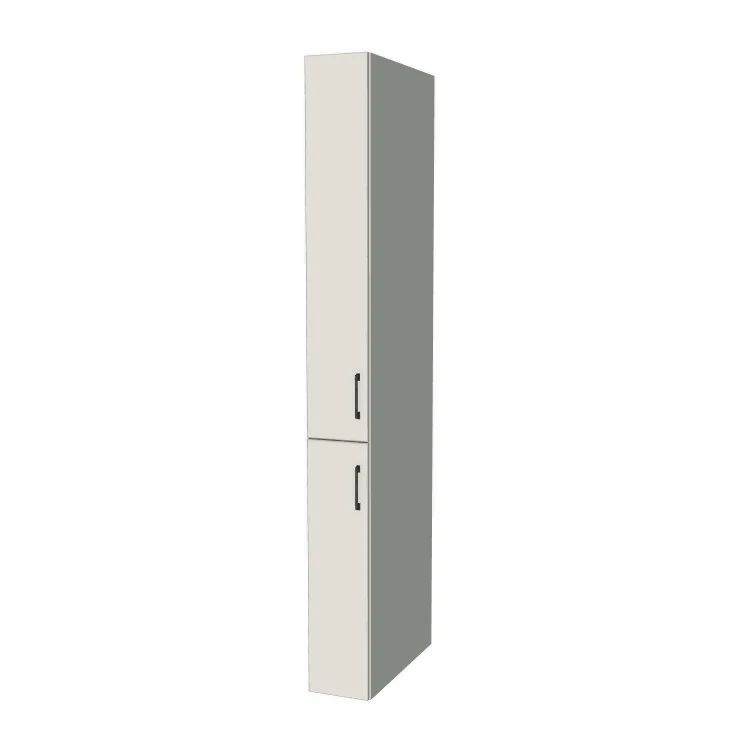 9" Wide Tall Pantry Cabinet - (White Melamine Boxes - Flat Panel Doors) 24 D