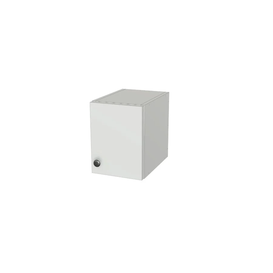 9" Wide x 12" High Wall Cabinet - (White Melamine Boxes - Flat Panel Doors)