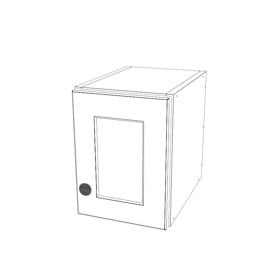 9" Wide x 12" High Wall Cabinet - (White Melamine Cabinets - Painted Doors)