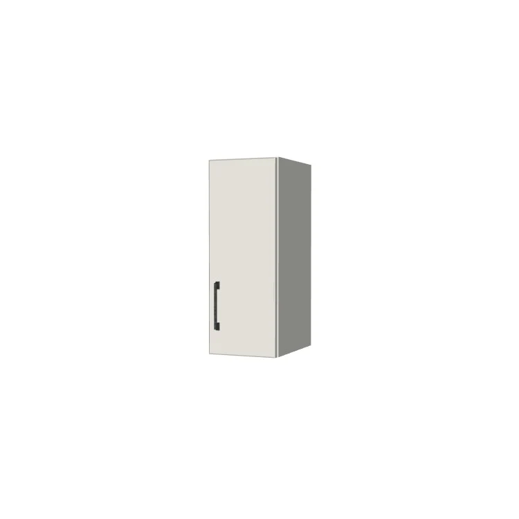 9" Wide x 24" High Wall Cabinet - (White Melamine Boxes - Flat Panel Doors)